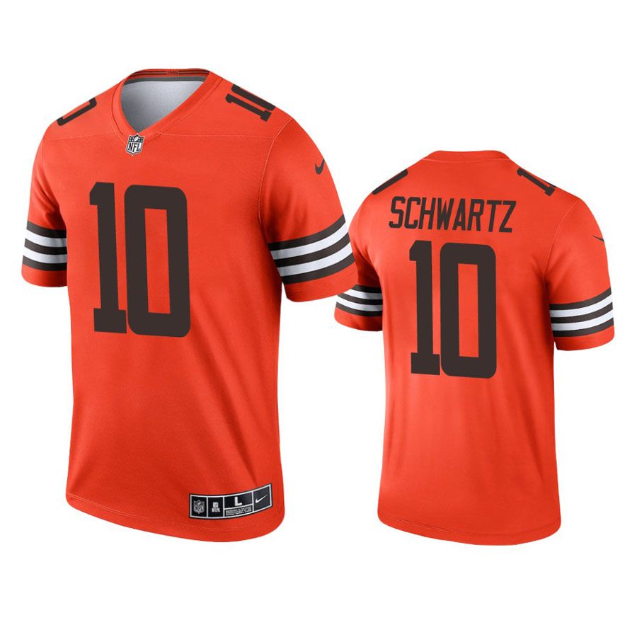 Men Cleveland Browns 10 Anthony Schwartz Nike Orange Inverted Legend NFL Jersey